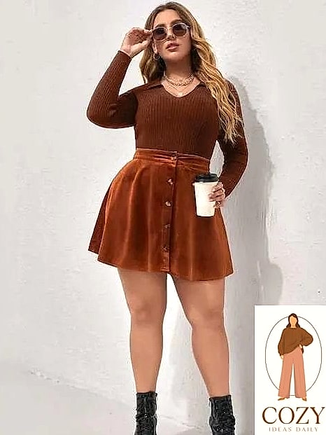 Plaid Button-Down Tied at the Waist