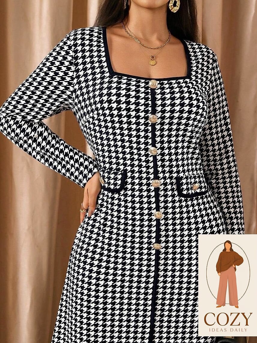 Plaid And Houndstooth For Fall Layering