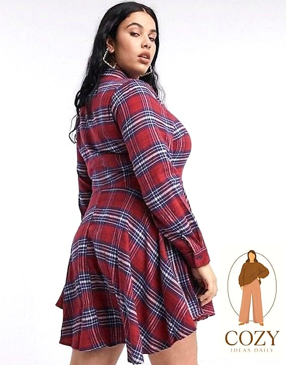 Plaid Mini Dress for Fall Birthdays
