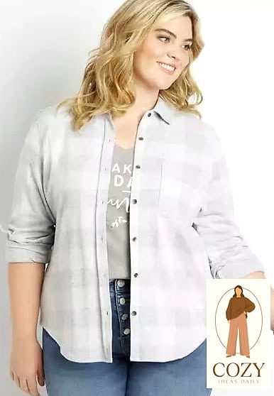 Plaid Shirt Tied Over a Tank Dress