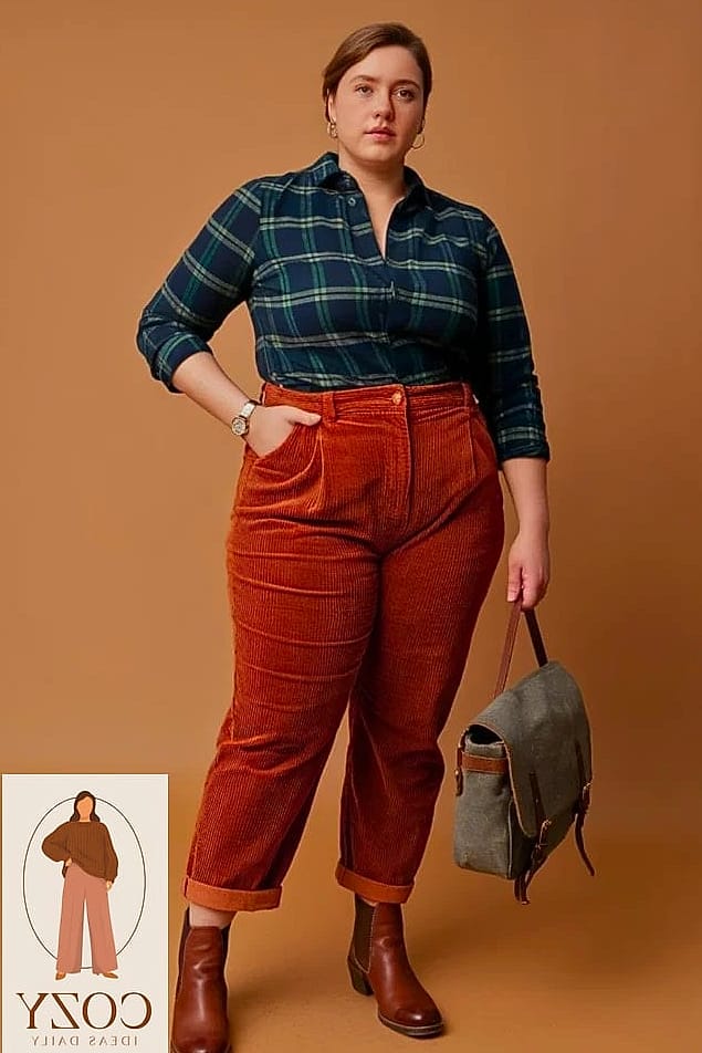 Plaid Shirt Layered Under a Sweater Vest