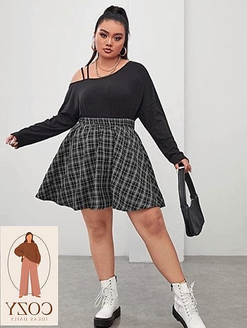 Plaid Skirt and Combat Boots