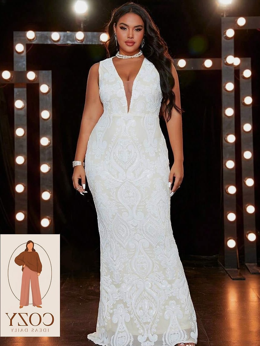 20 Plus Size Prom Dresses Worth Bookmarking Right Now 7 Plunging V Neck Gowns With Built In Support