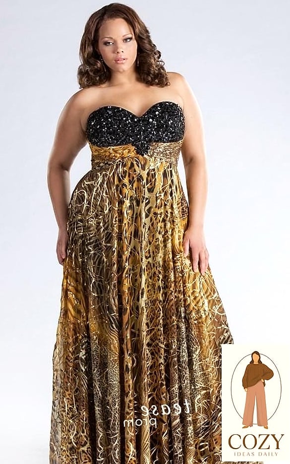 Plus Size Formal Wear in Animal Print
