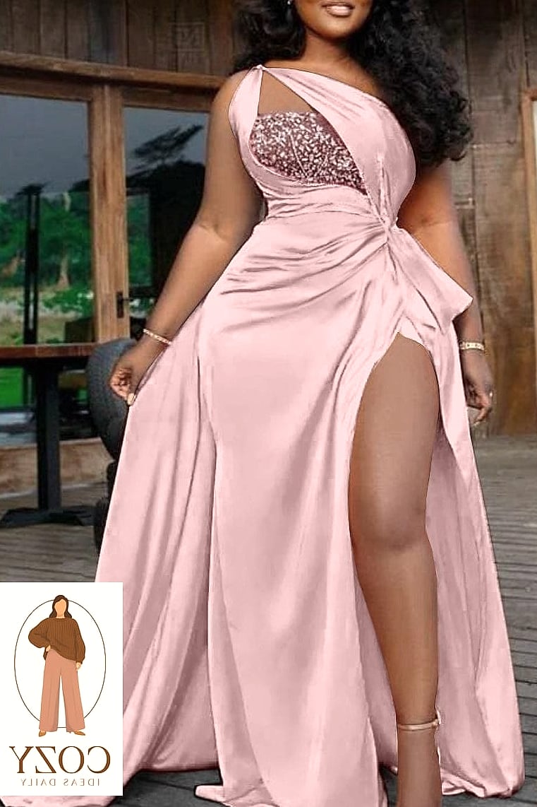 Plus Size Formal Wear With Thigh-High Slits