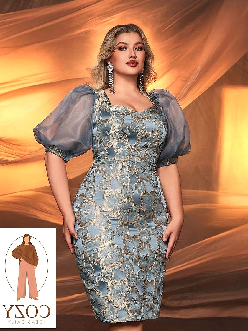 The Puff Sleeve Midi in Cobalt