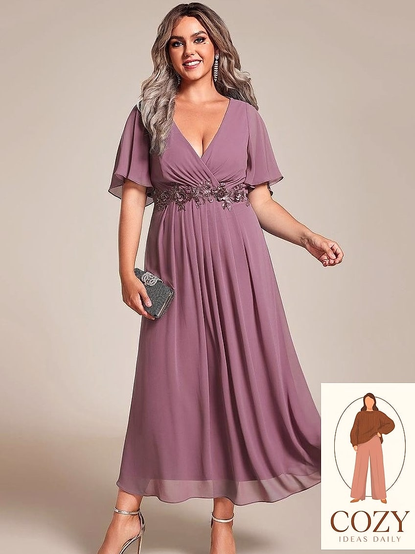 Purple Wedding Guest Maxi