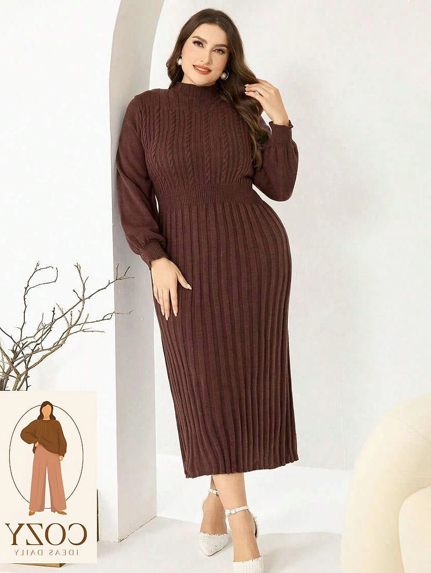 Ribbed Knit Midi Dresses For A Polished Casual Look