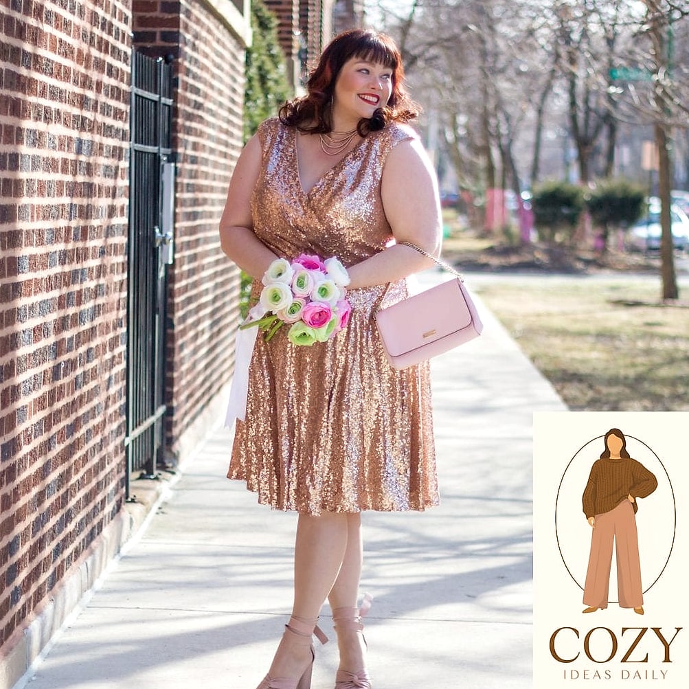 28 Pink Plus Size Dresses Worth Pinning Immediately 11 The Rose Gold Sequin Dress