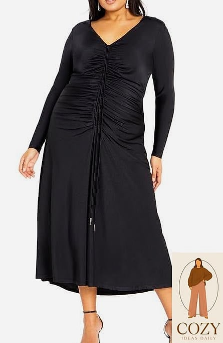 Ruched Side Casual Dress