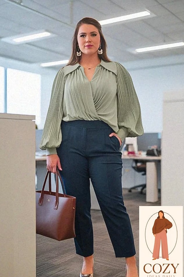 Rust Colored Wide-Leg Pants