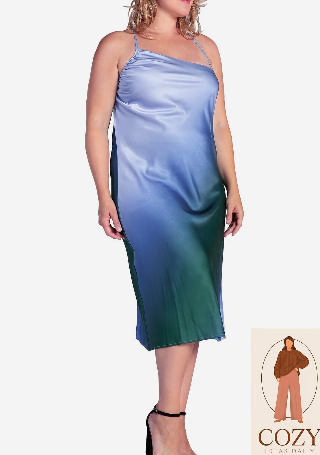 The Satin Slip in Emerald