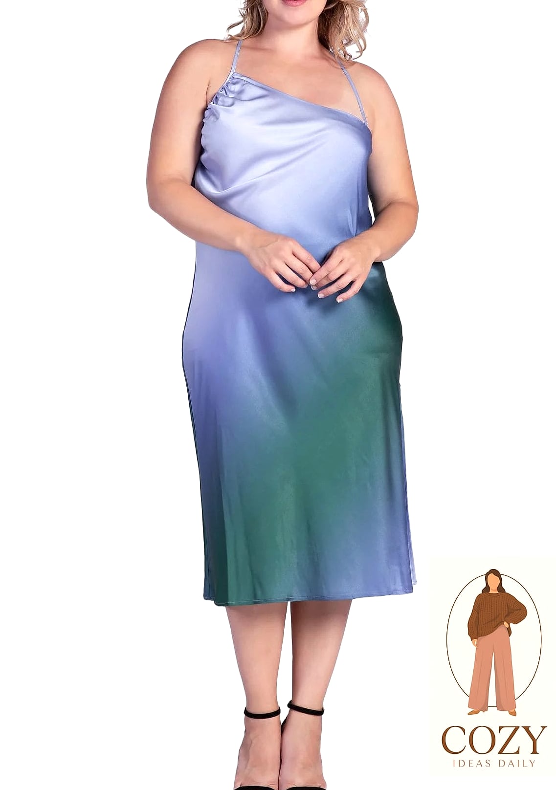 Satin Slip Dress with a Blazer Layer