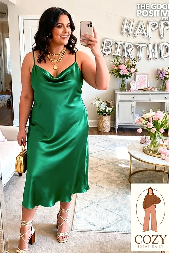 Satin Slip and Cardigan Layer