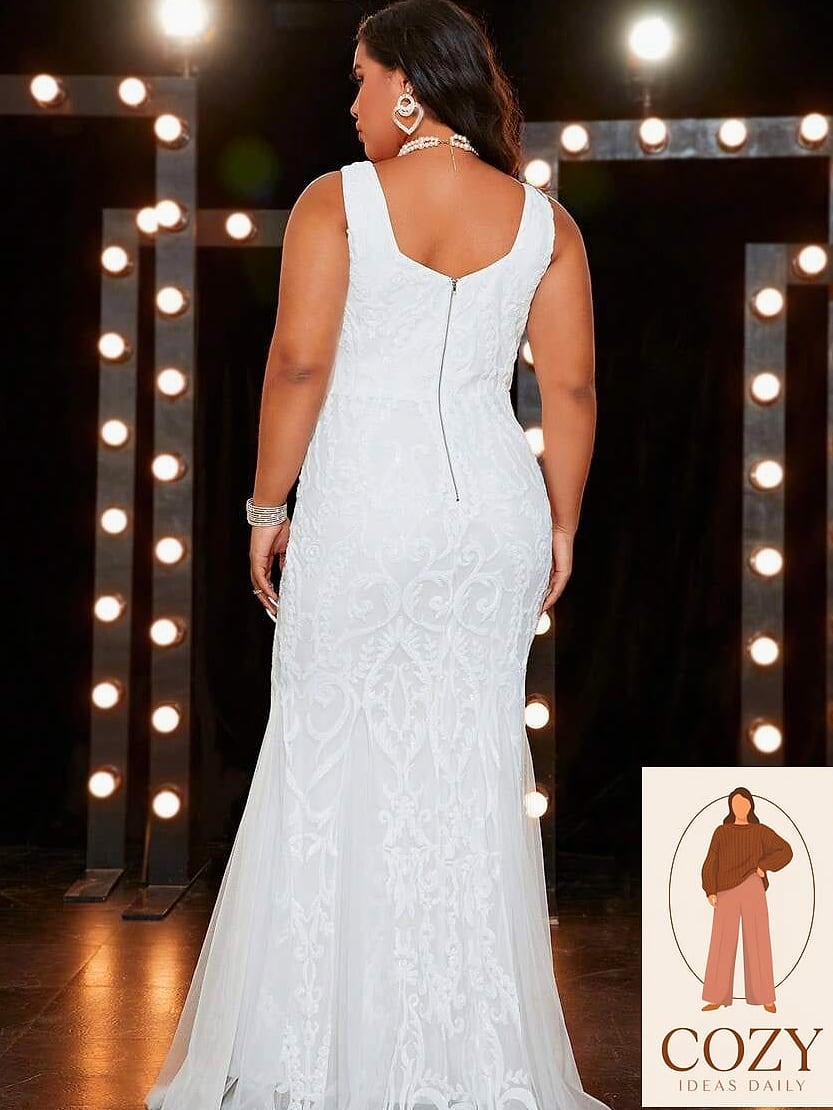 Sequin Mermaid Dress in Rose Gold