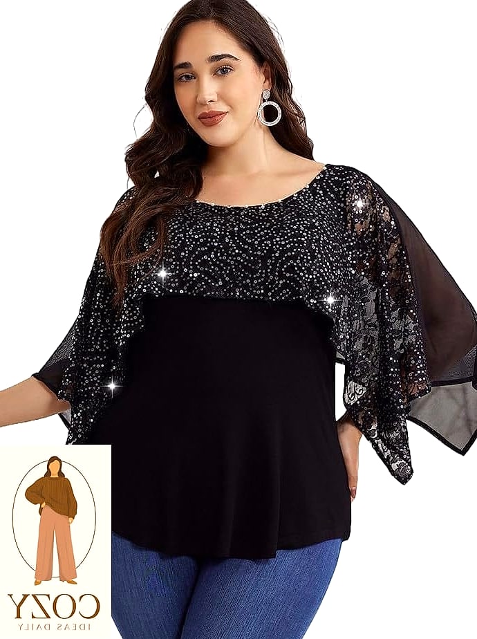 Sequin Top and Wide-Leg Trousers