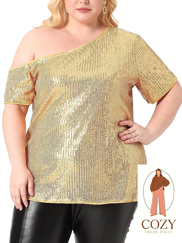 Sequin Top and Black Jeans