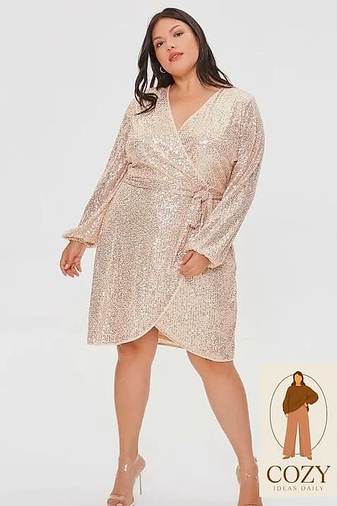 A Sequin Wrap Gown for Black Tie Events