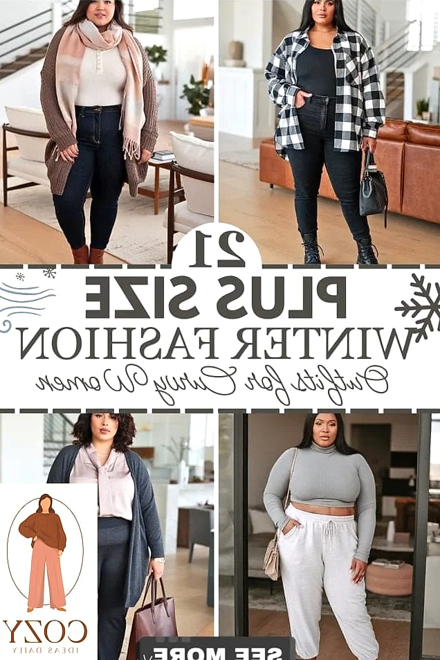 24 Plus Size Looks For Winter That Are Absolutely Stunning 24 Sherpa Jacket With Straight-Leg Jeans