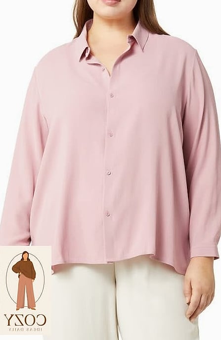 Silk Button-Down Dress
