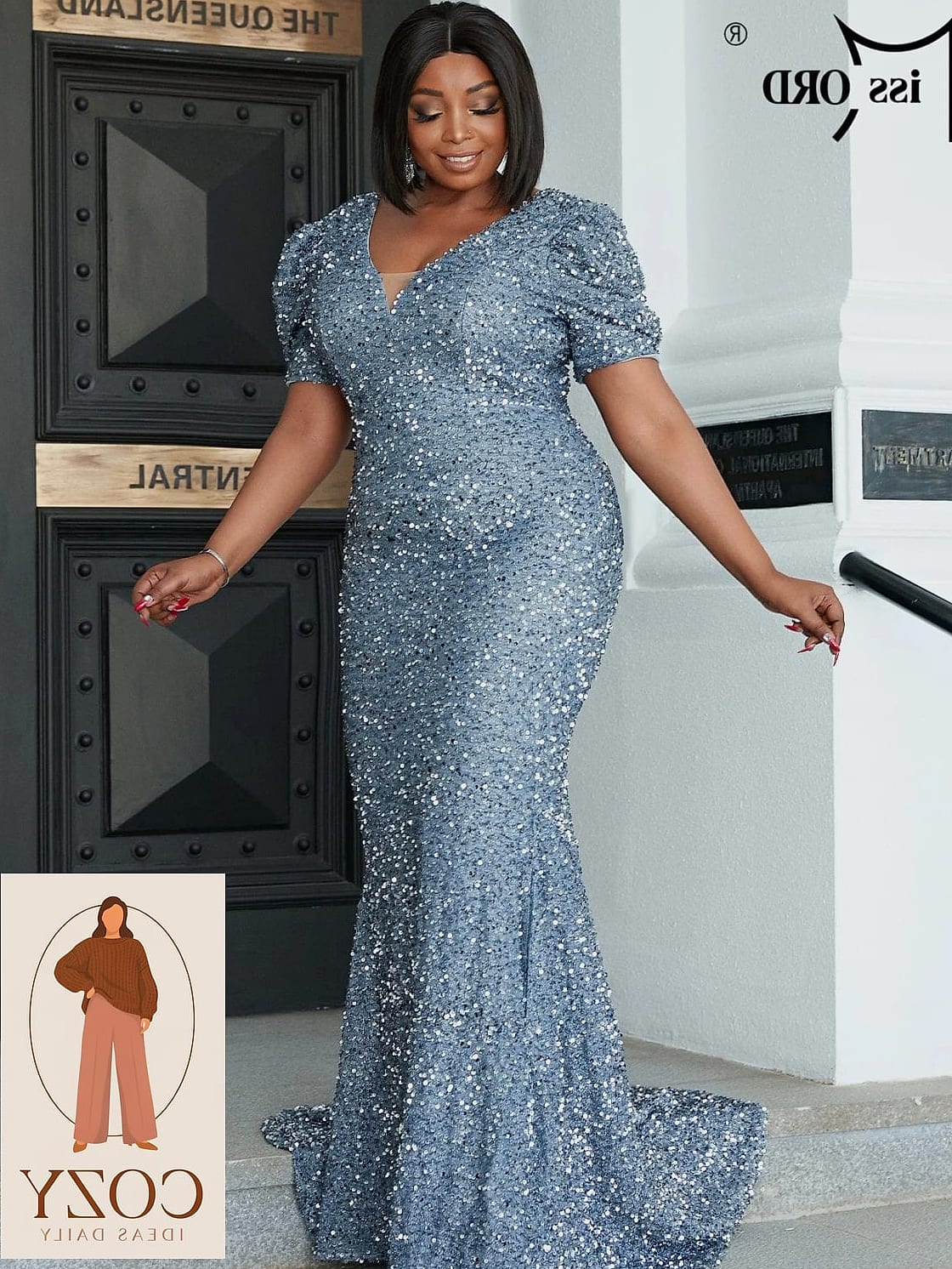 Silver Metallic Cocktail Dress