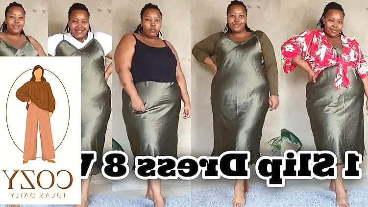 28 Plus Size Curvy Outfits That Will Transform Your Look 11 Slip Dress Layered Over a Turtleneck
