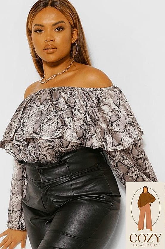 The Snake Print Top and Jeans Combo