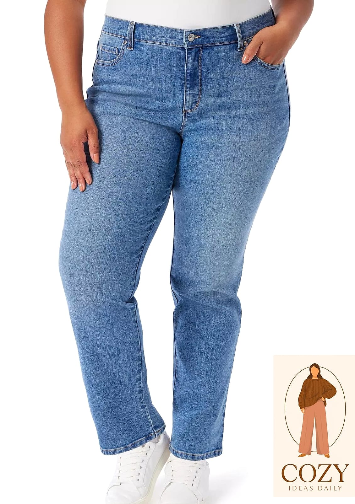 Straight-Leg Trousers With a Fitted Turtleneck