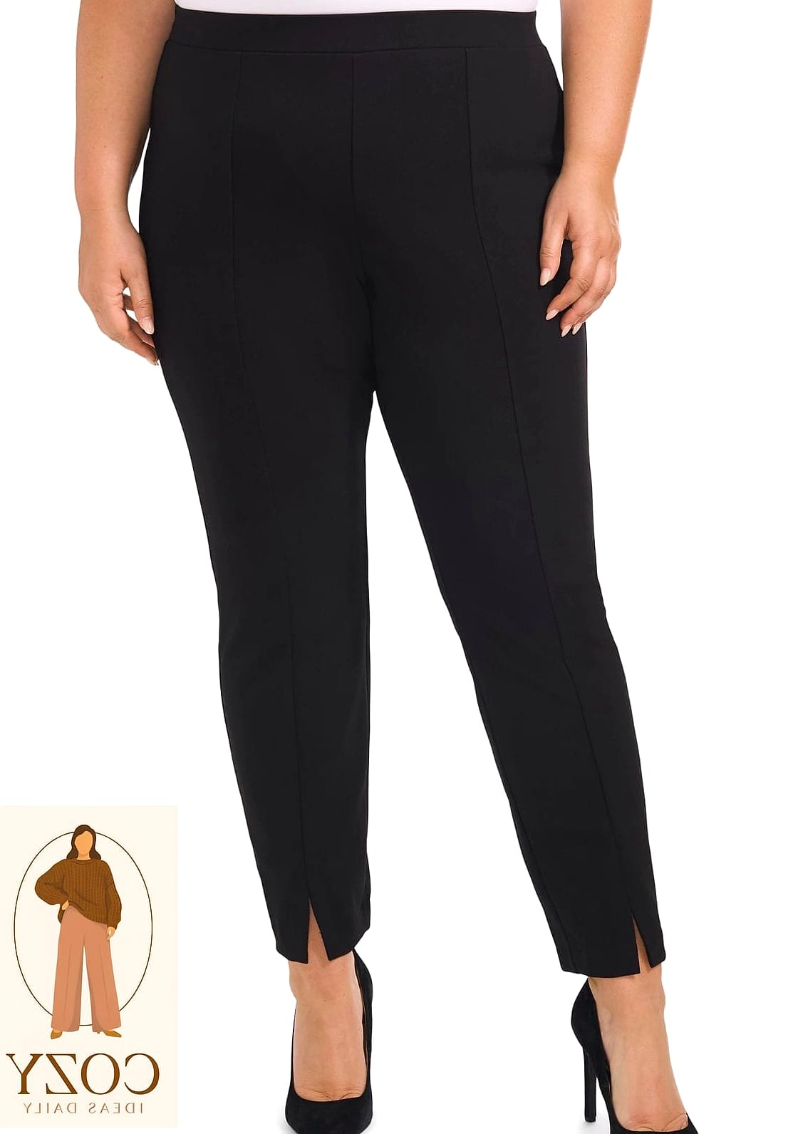 Straight-Leg Trousers With a Silk Blouse