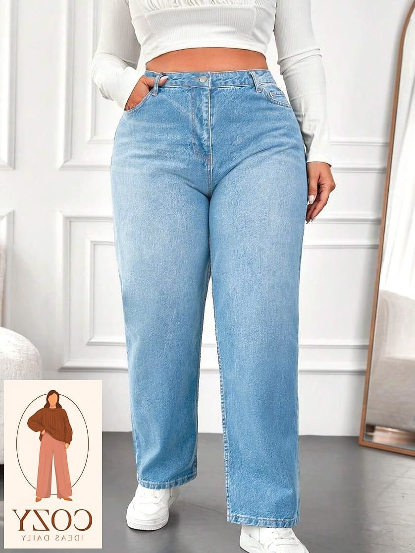 Straight-Leg Jeans and a Structured Top