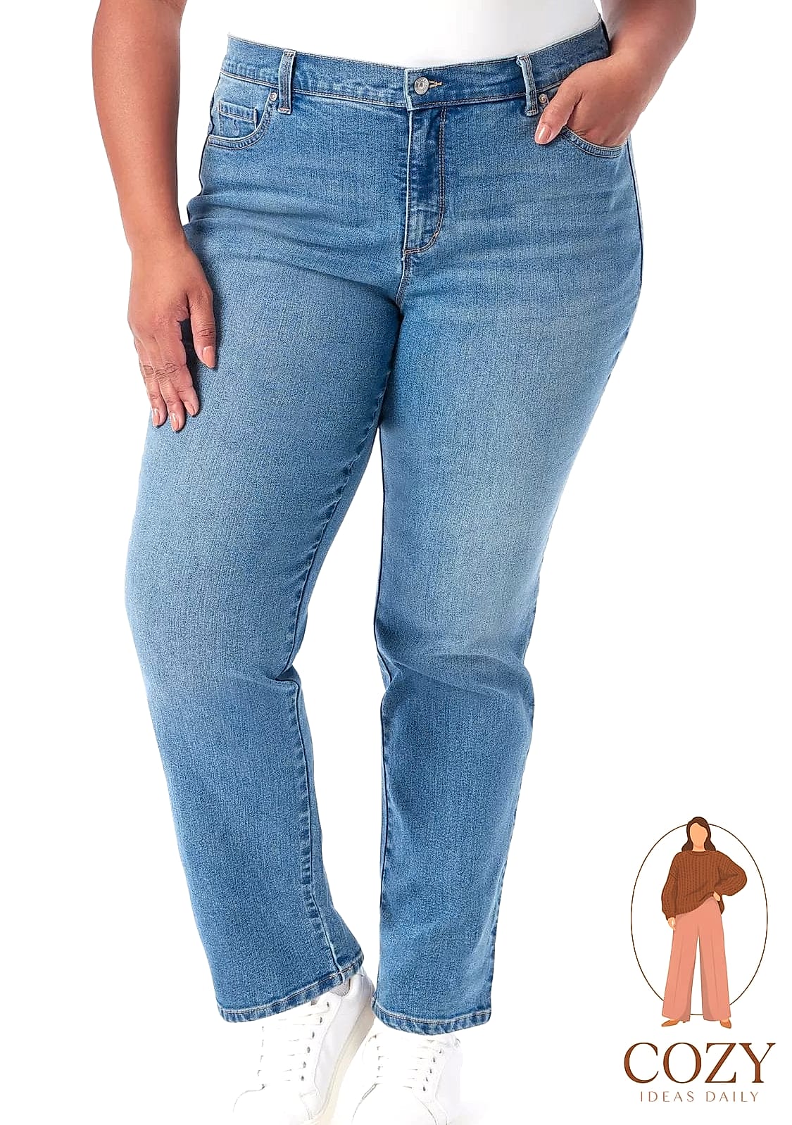 Straight-Leg Jeans and Silk Cami