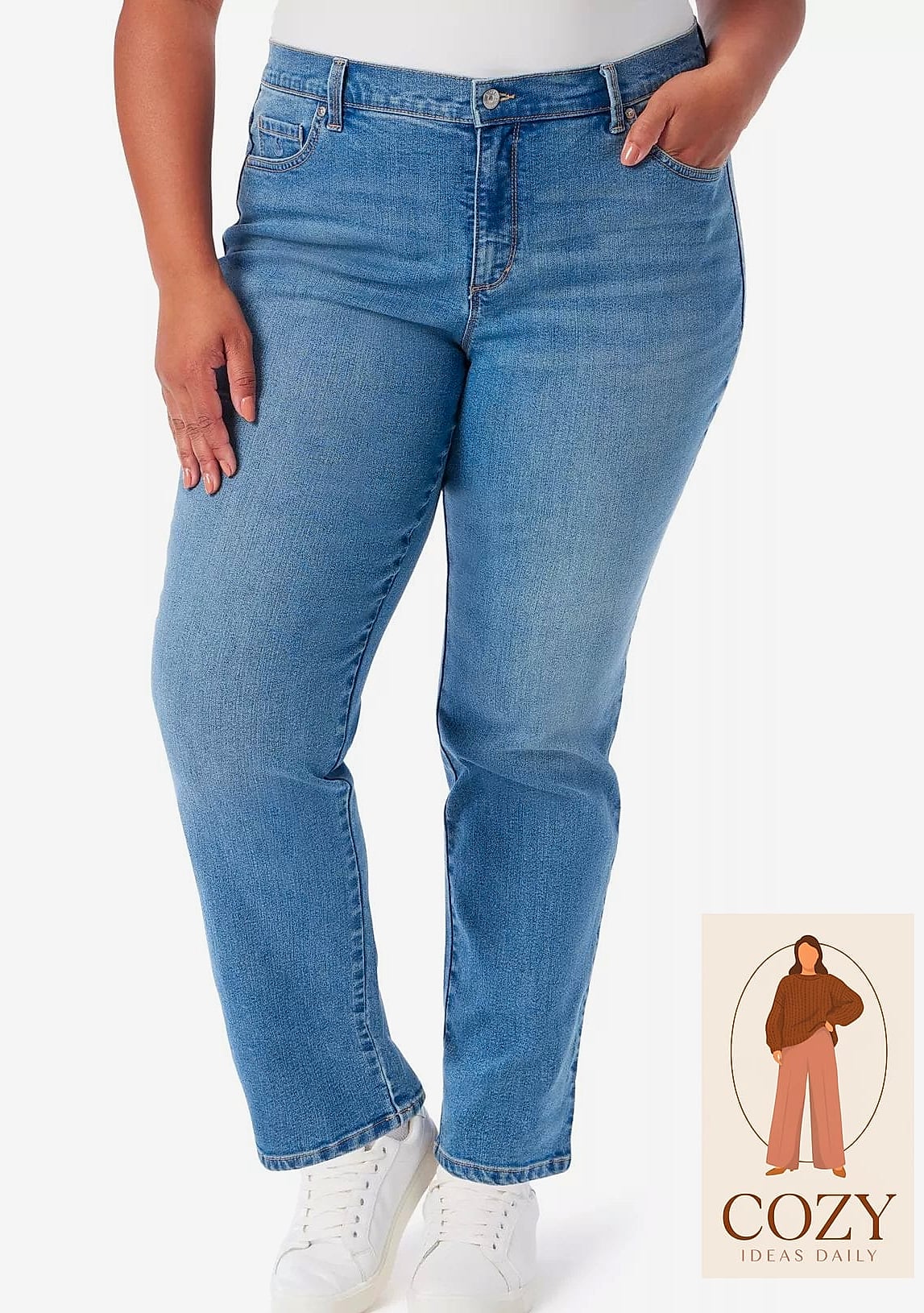 Straight-Leg Jeans And A Corset Top