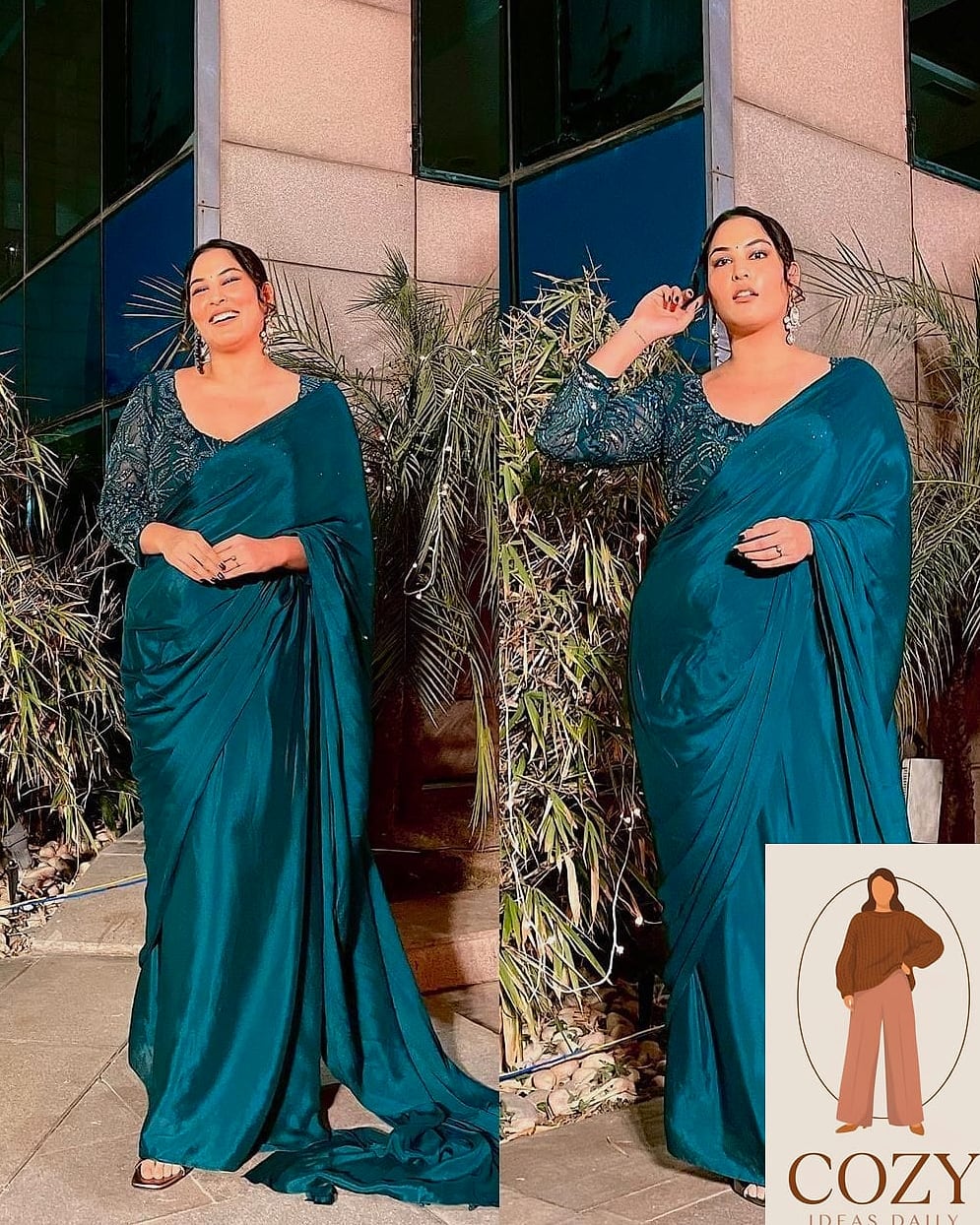 Structured Blouse with a Plain Saree