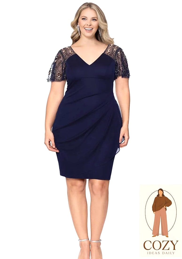 27 Plus Size Work Dresses That Are Going Viral on Pinterest Right Now 4 Structured Sheath Dresses in Neutral Tones