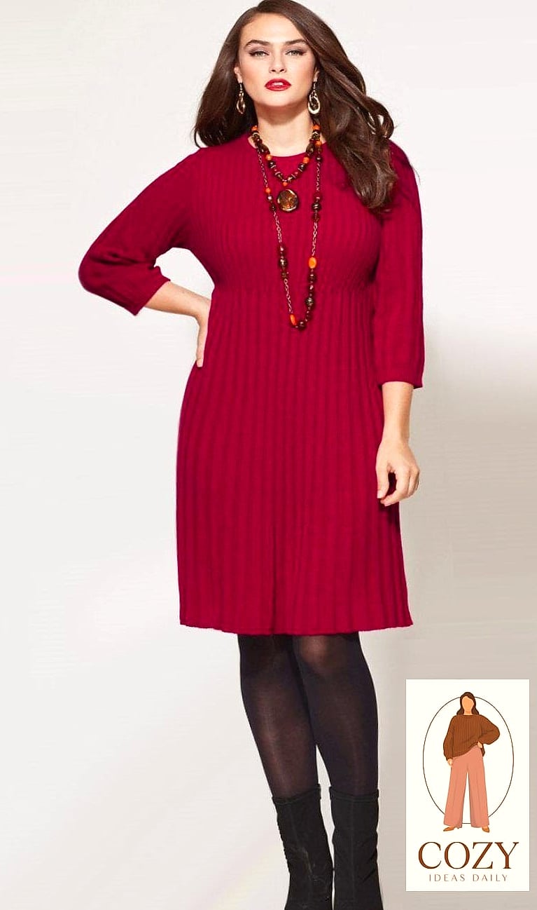 Sweater Dress With Tall Boots