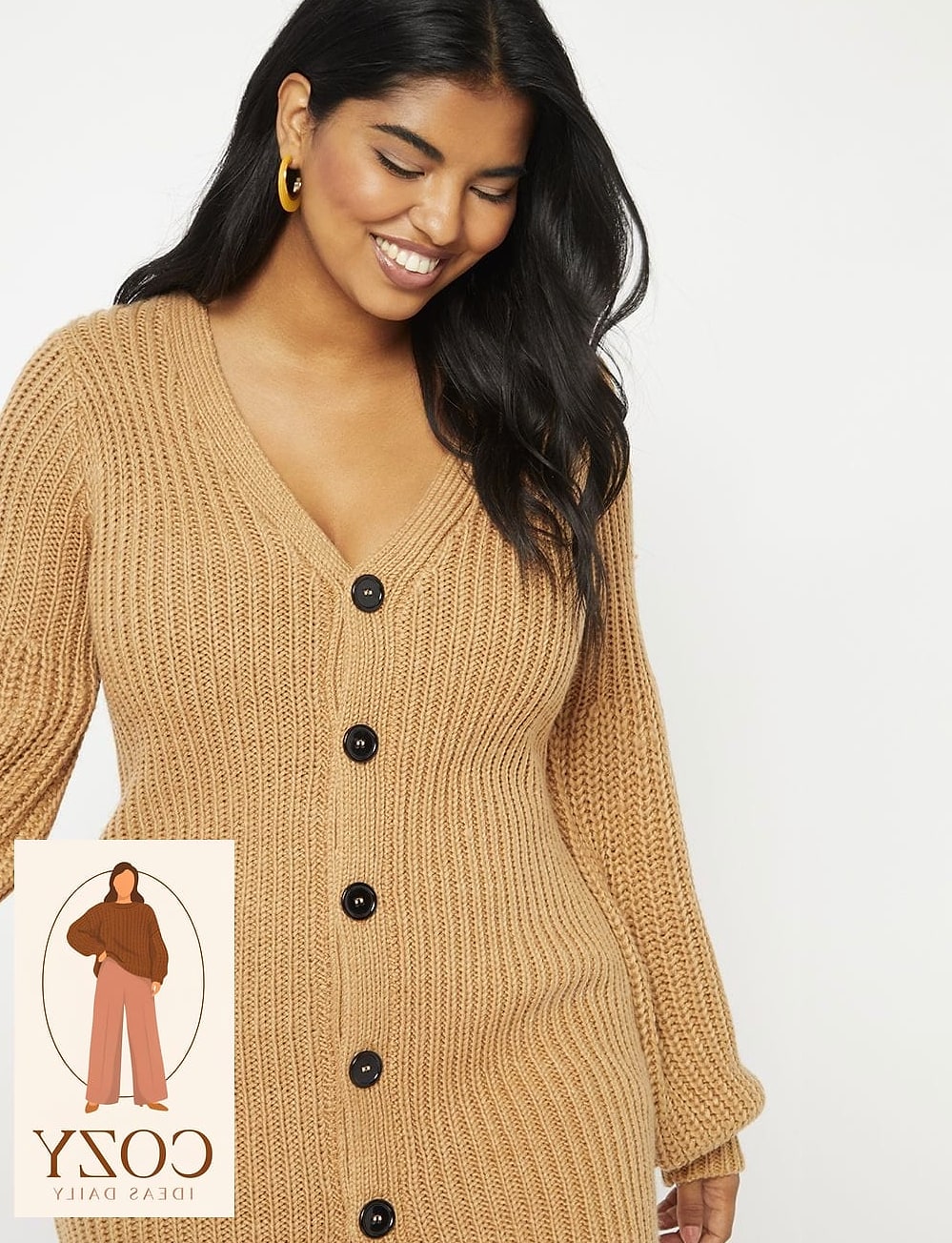Sweater Dress With Knee-High Boots