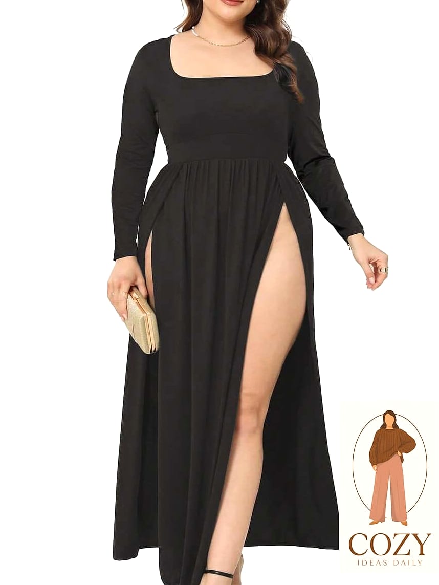 Thigh-Slit Maxi Dress