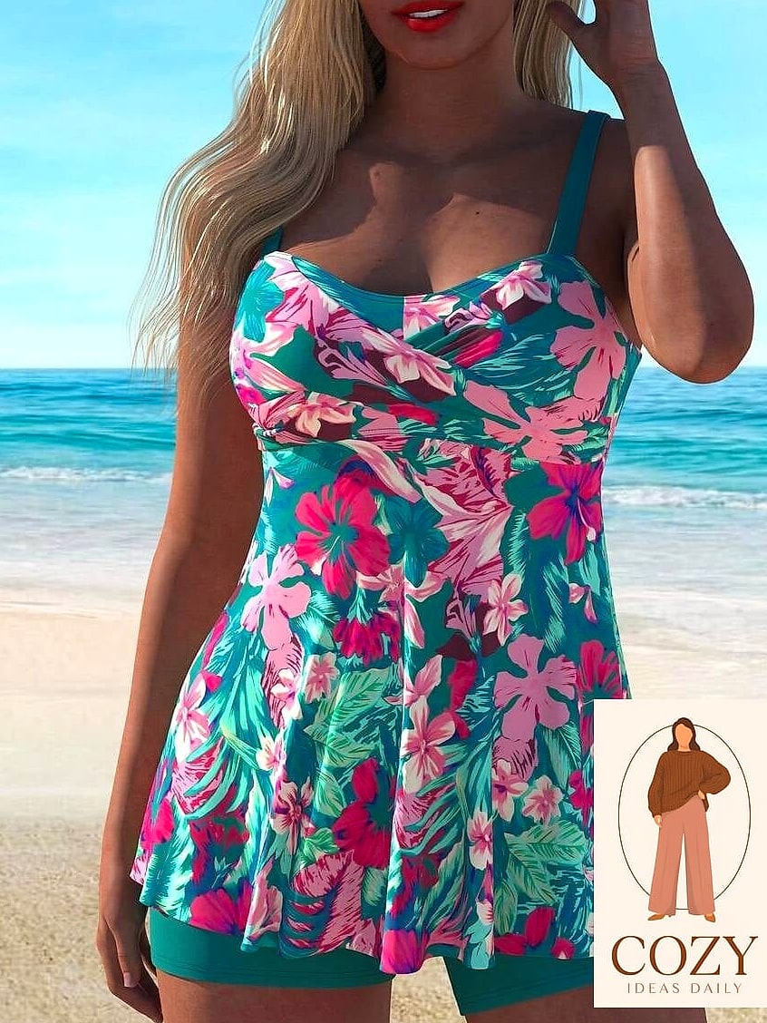 The Tie-Dye Print Swim Dress
