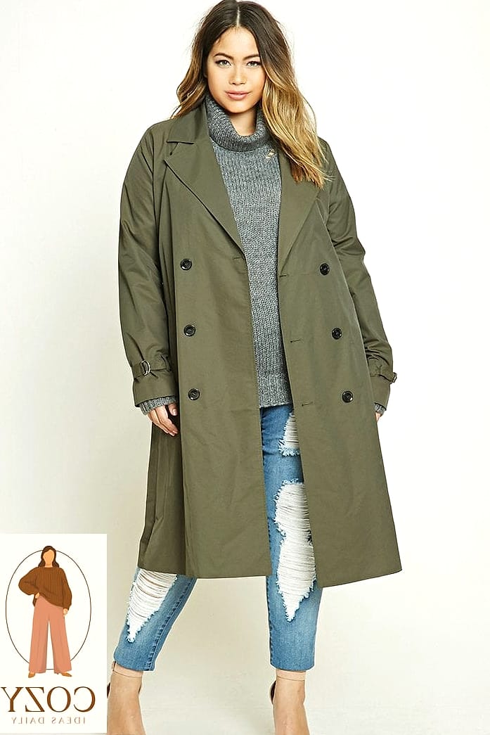 Trench Coat Over a Little Black Dress