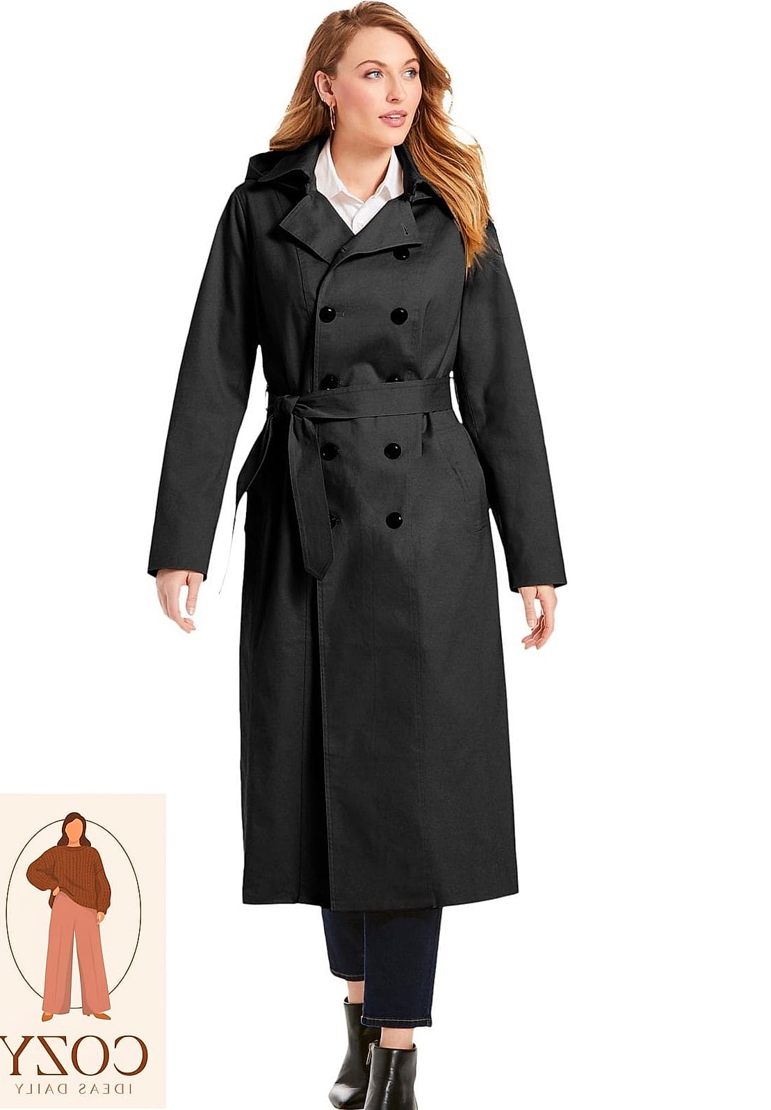 The Trench Coat Layered Over a Midi Dress