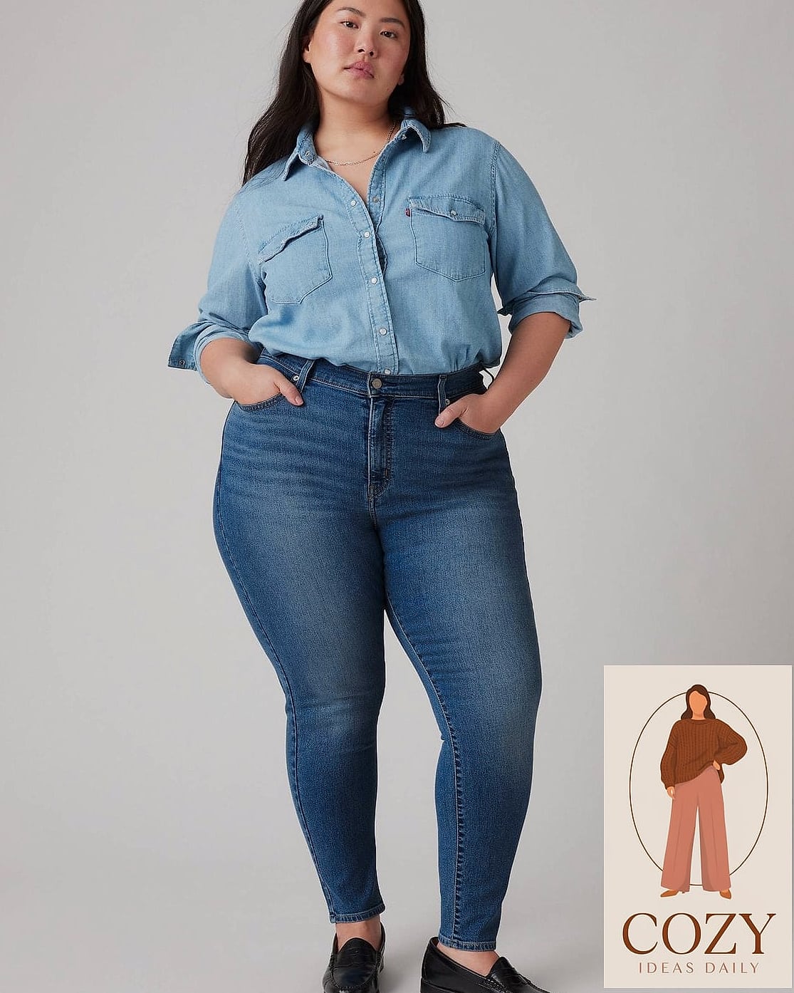 Trouser Jeans With a Structured Top