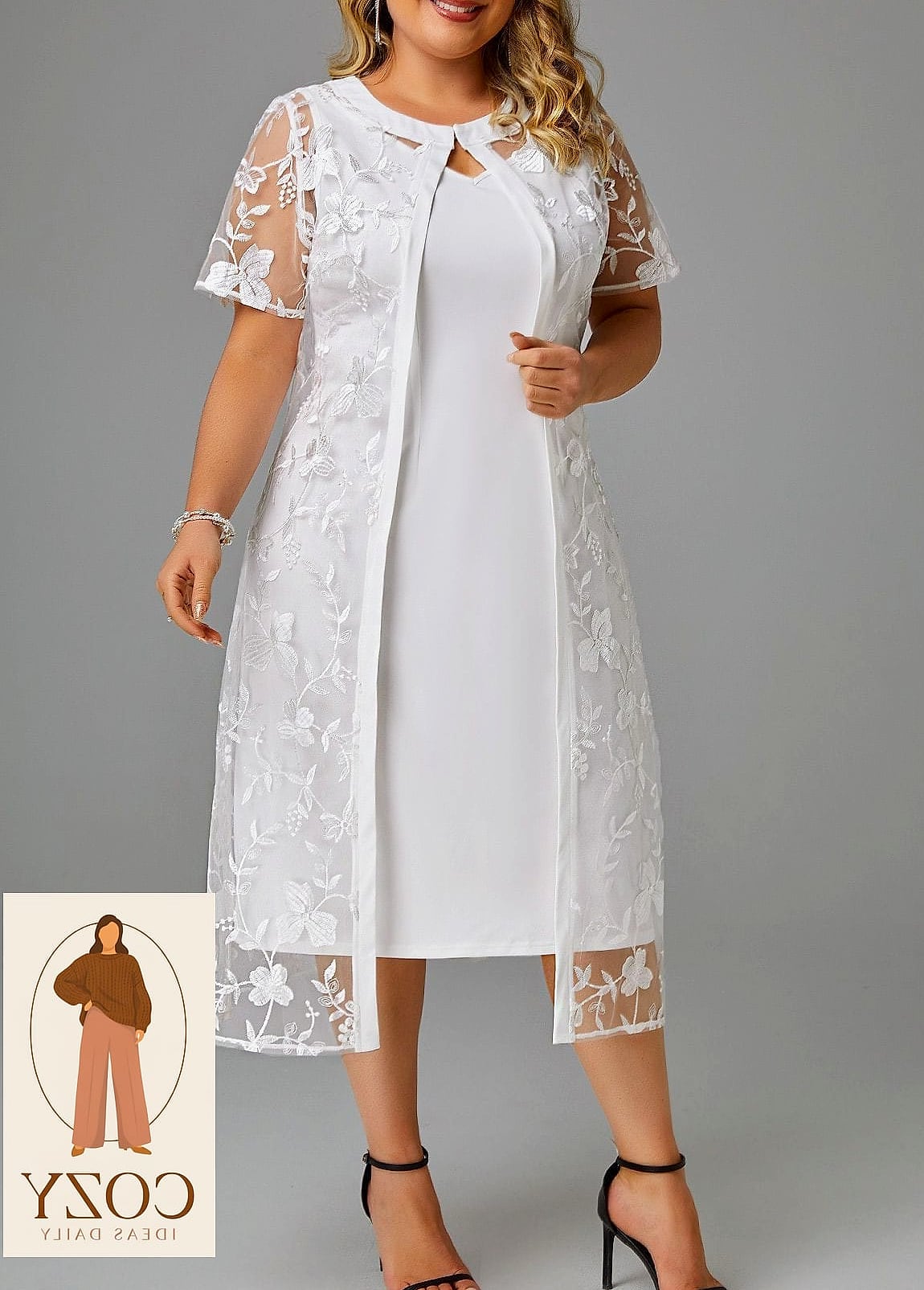27 Plus Size Work Dresses That Are Going Viral on Pinterest Right Now 13 The Two-Piece Dress Set Trend