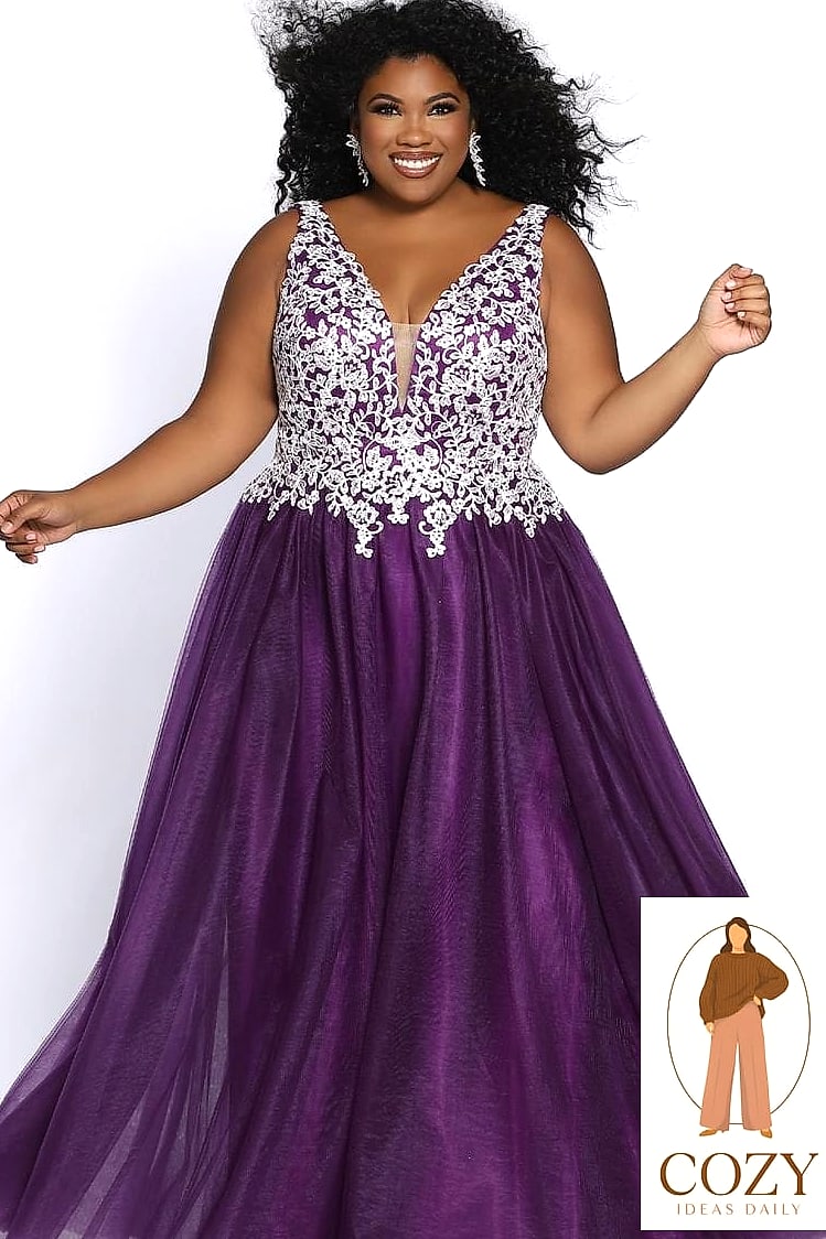 20 Plus Size Prom Dresses Worth Bookmarking Right Now 19 Two Tone Dresses for a Modern Twist