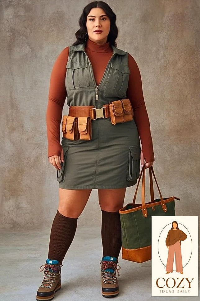 Utility Style Dresses With Functional Pockets