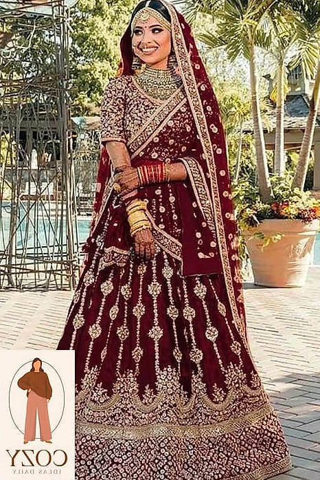 A Velvet Lehenga for Winter Weddings