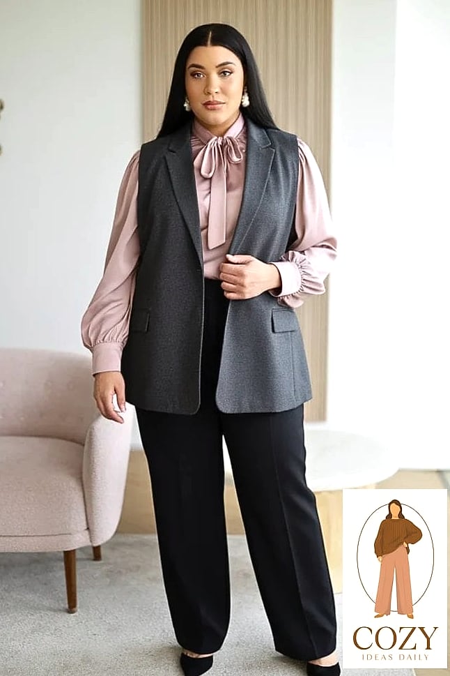 The Vest and Blouse Layering Trick