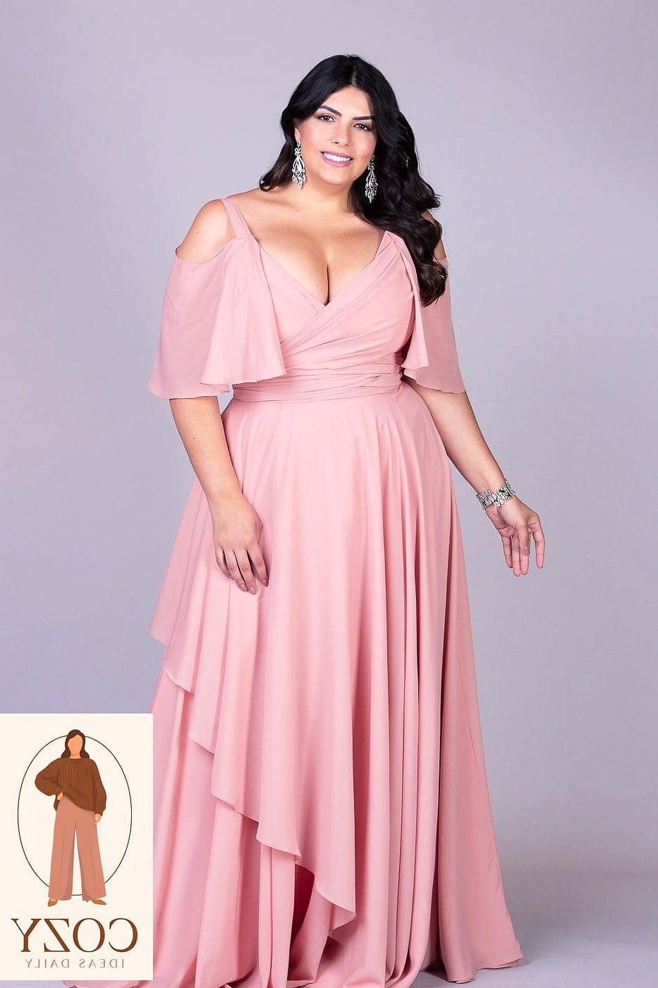 Vestido Longo com Recortes Laterais