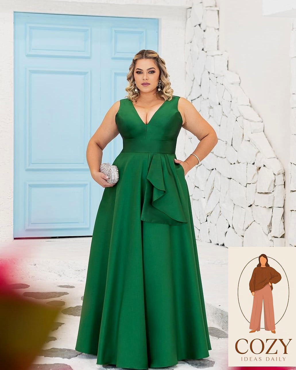 Vestido Verde Esmeralda em Cetim