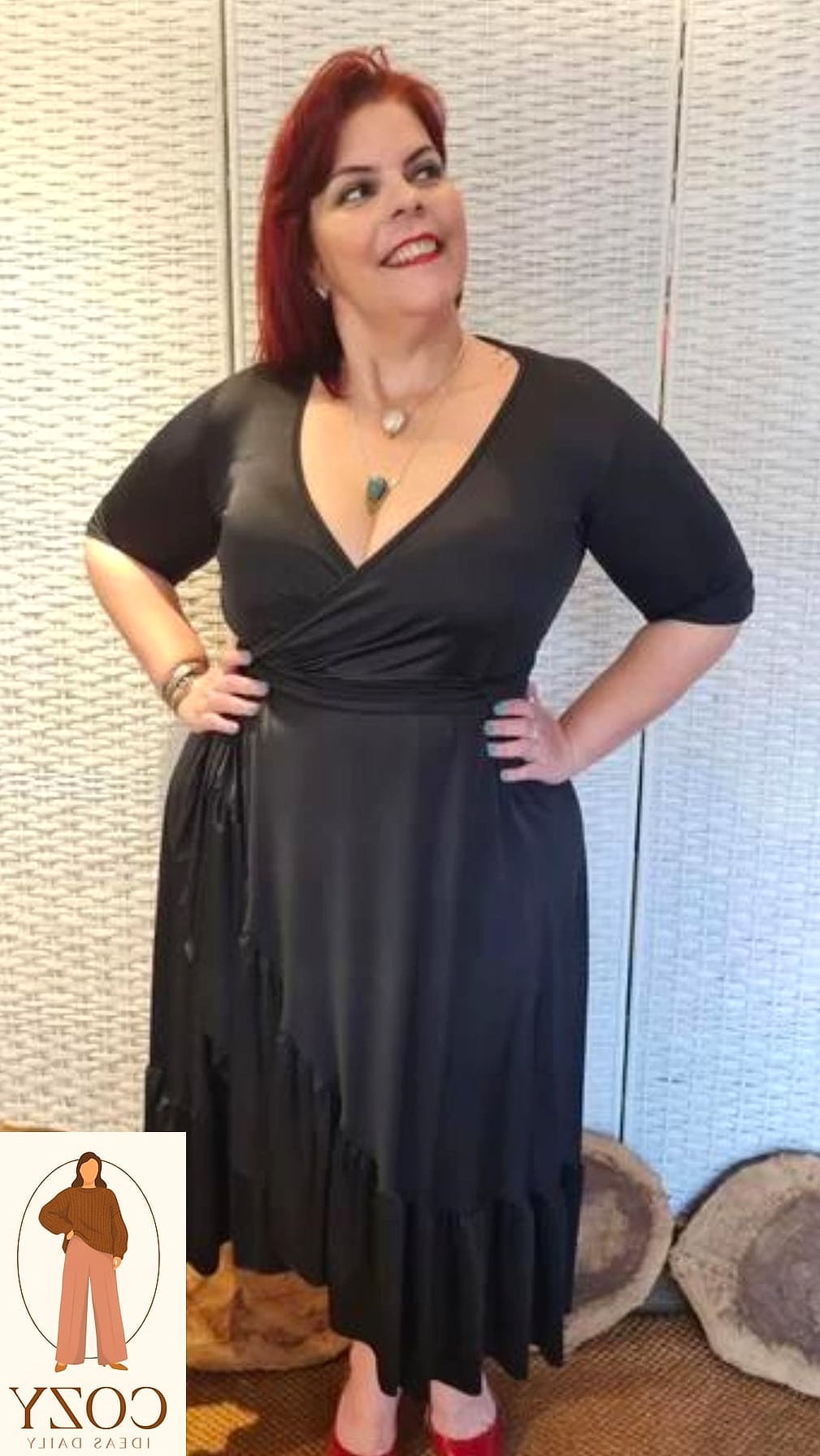 Vestido Wrap em Jersey