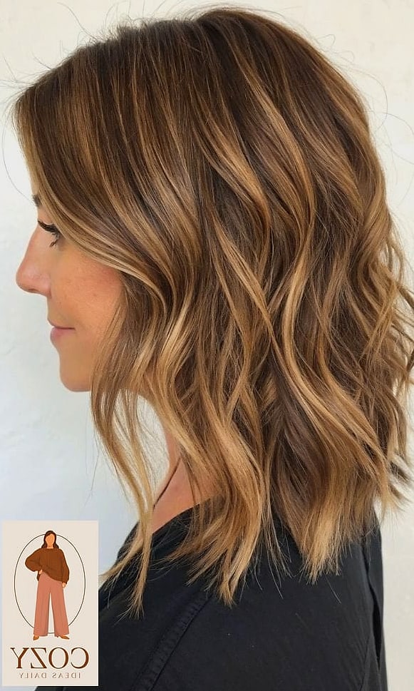The Wavy Shoulder Cut With Balayage
